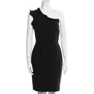 One shoulder black dress